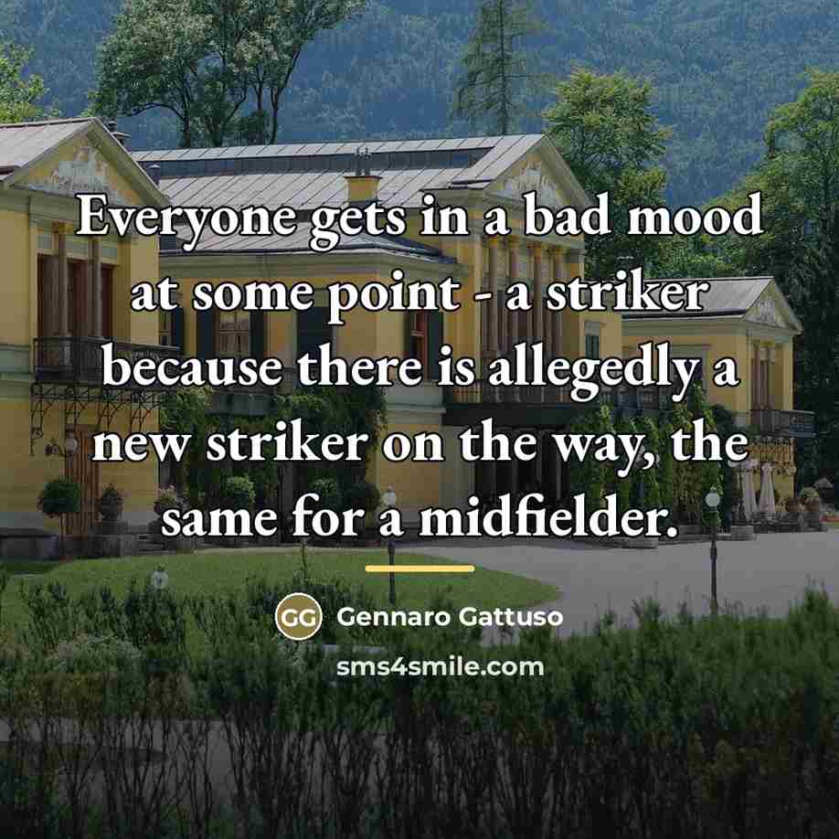 “Everyone gets in a bad mood at some point -…” quote by Gennaro Gattuso