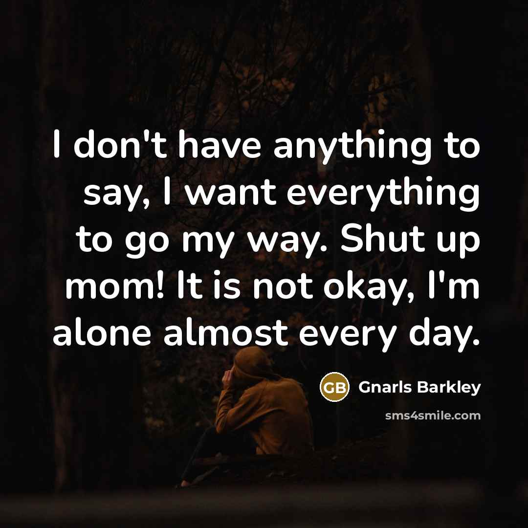 “I don't have anything to say, I want everything to…” quote by Gnarls Barkley