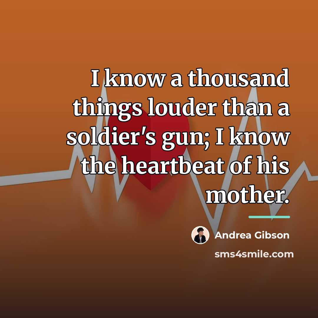 “I know a thousand things louder than a soldier's gun;…” quote by Andrea Gibson