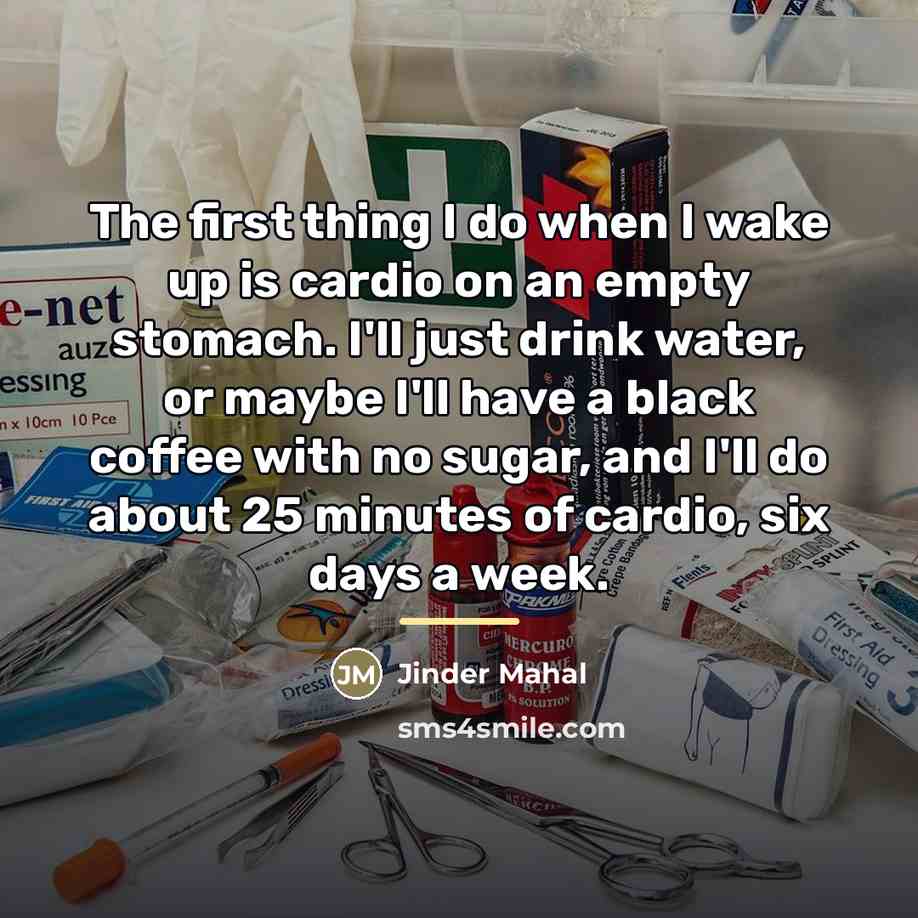 “The first thing I do when I wake up is…” quote by Jinder Mahal