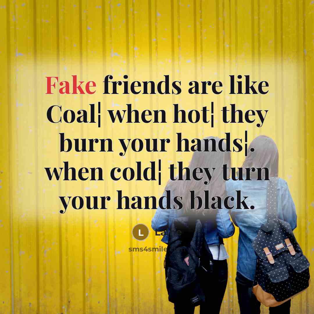 “Fake friends are like Coal¦ when hot¦ they burn your…” quote by Laine