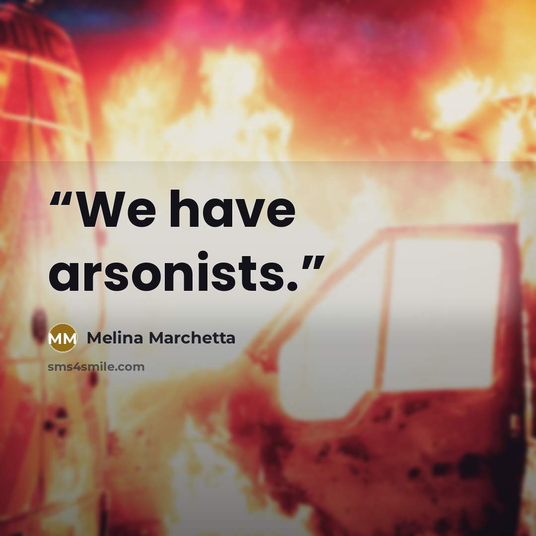 “We have arsonists.” quote by Melina Marchetta