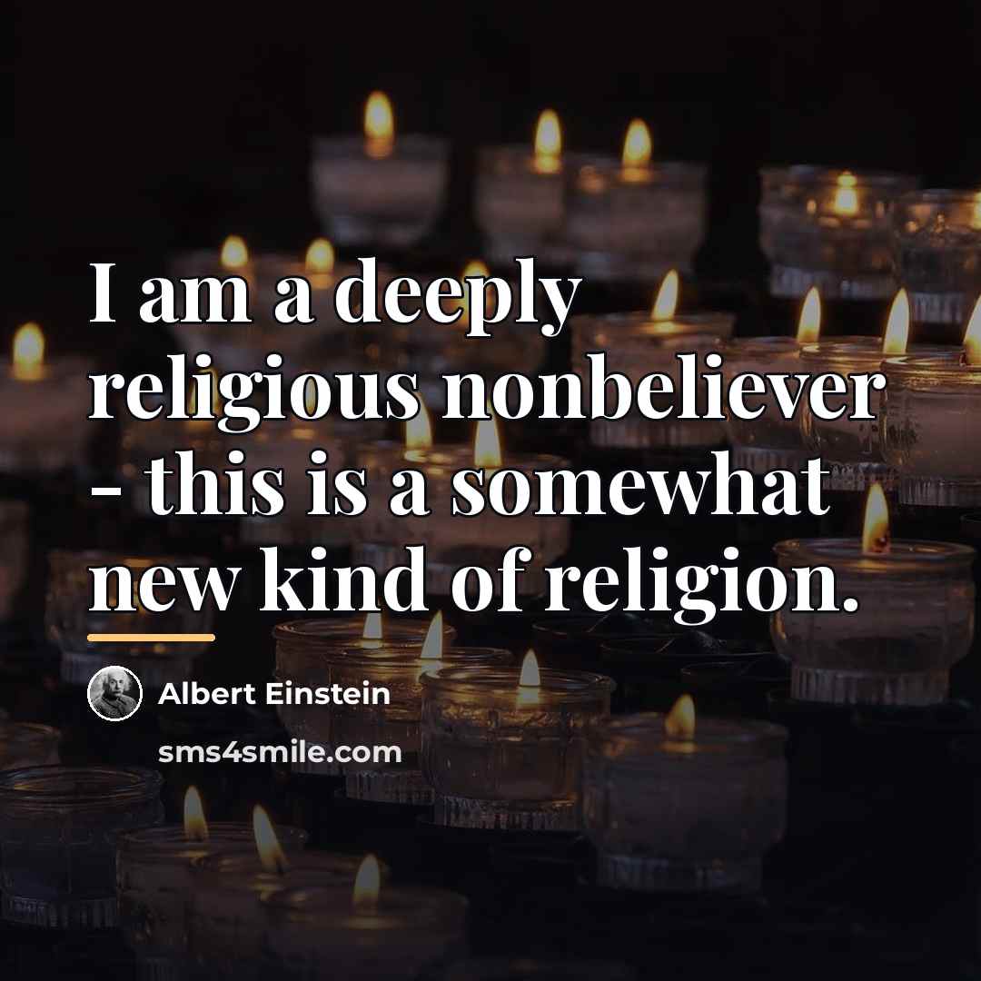 “I am a deeply religious nonbeliever - this is a…” quote by Albert Einstein