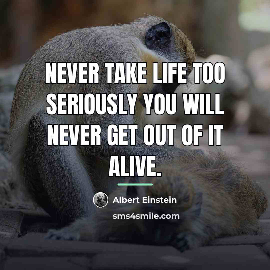 “Never take life too seriously you will never get out…” quote by Albert Einstein