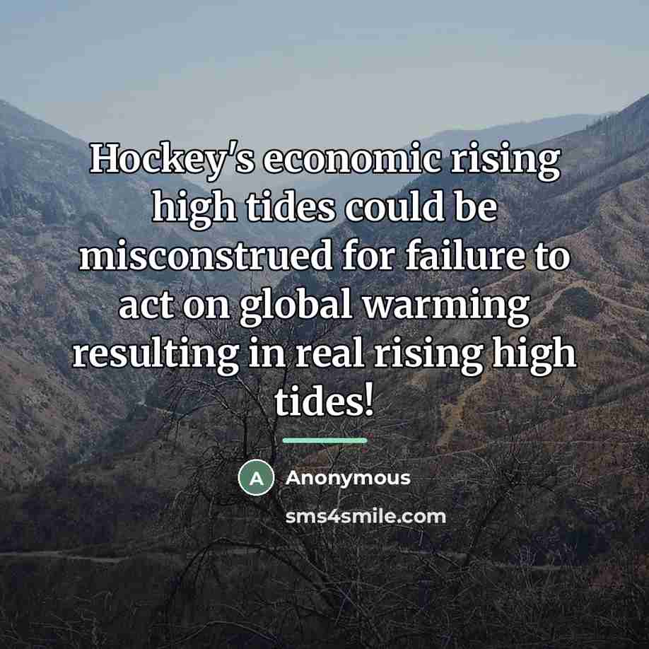 “Hockey's economic rising high tides could be misconstrued for failure…” quote by Anonymous
