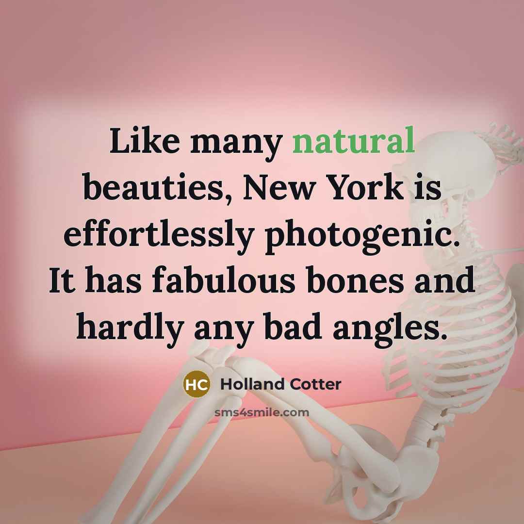 “Like many natural beauties, New York is effortlessly photogenic. It…” quote by Holland Cotter