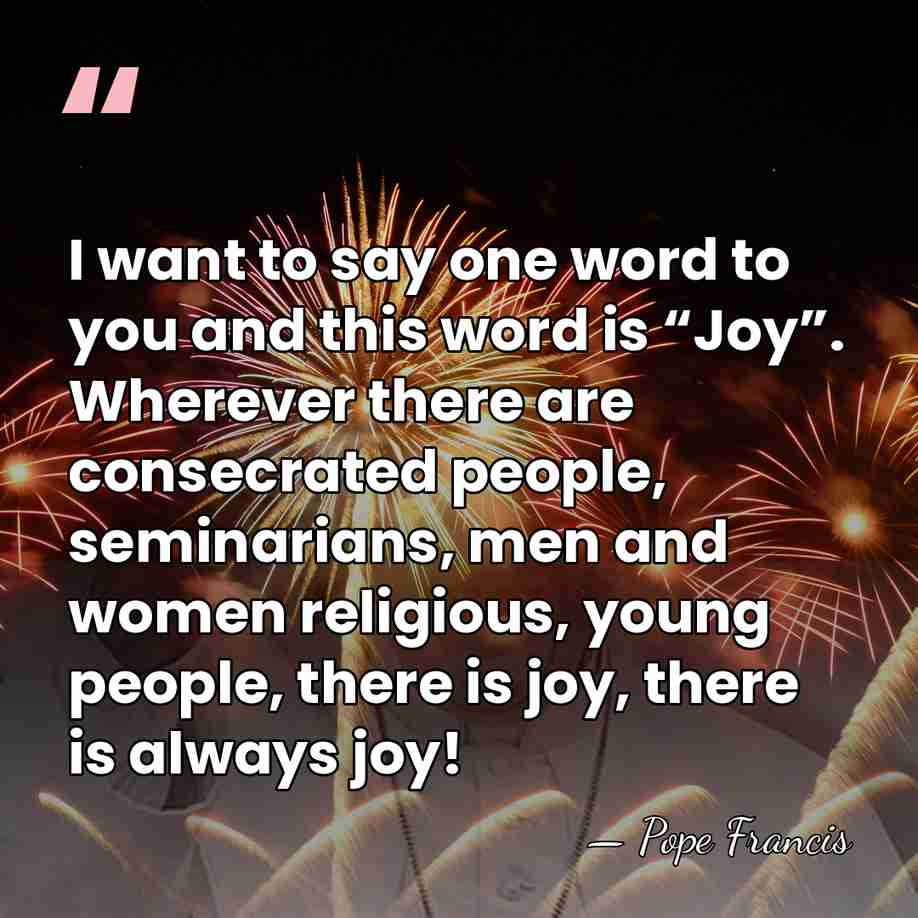 I want to say one word to you and this word is&hellip; - Pope Francis