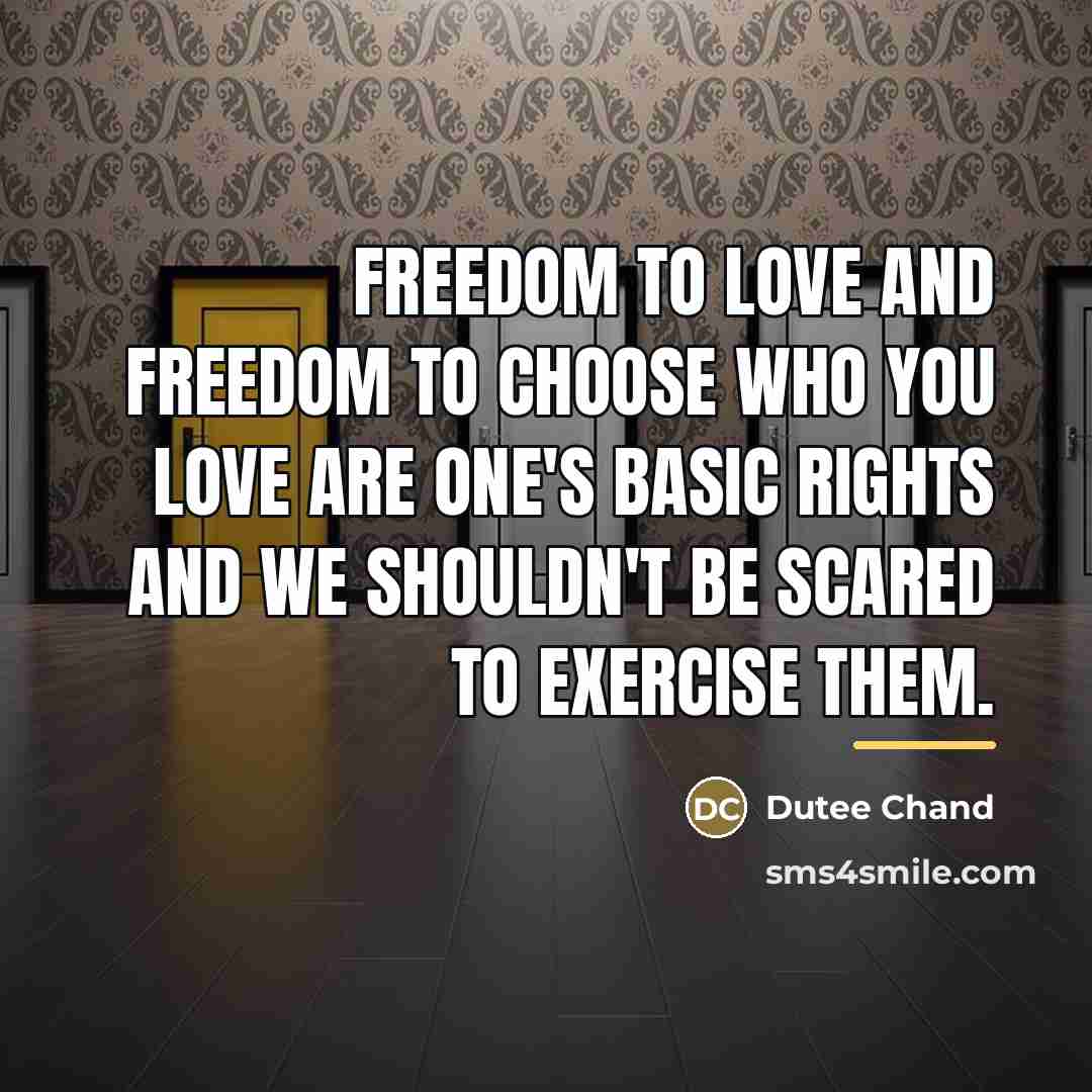“Freedom to love and freedom to choose who you love…” quote by Dutee Chand