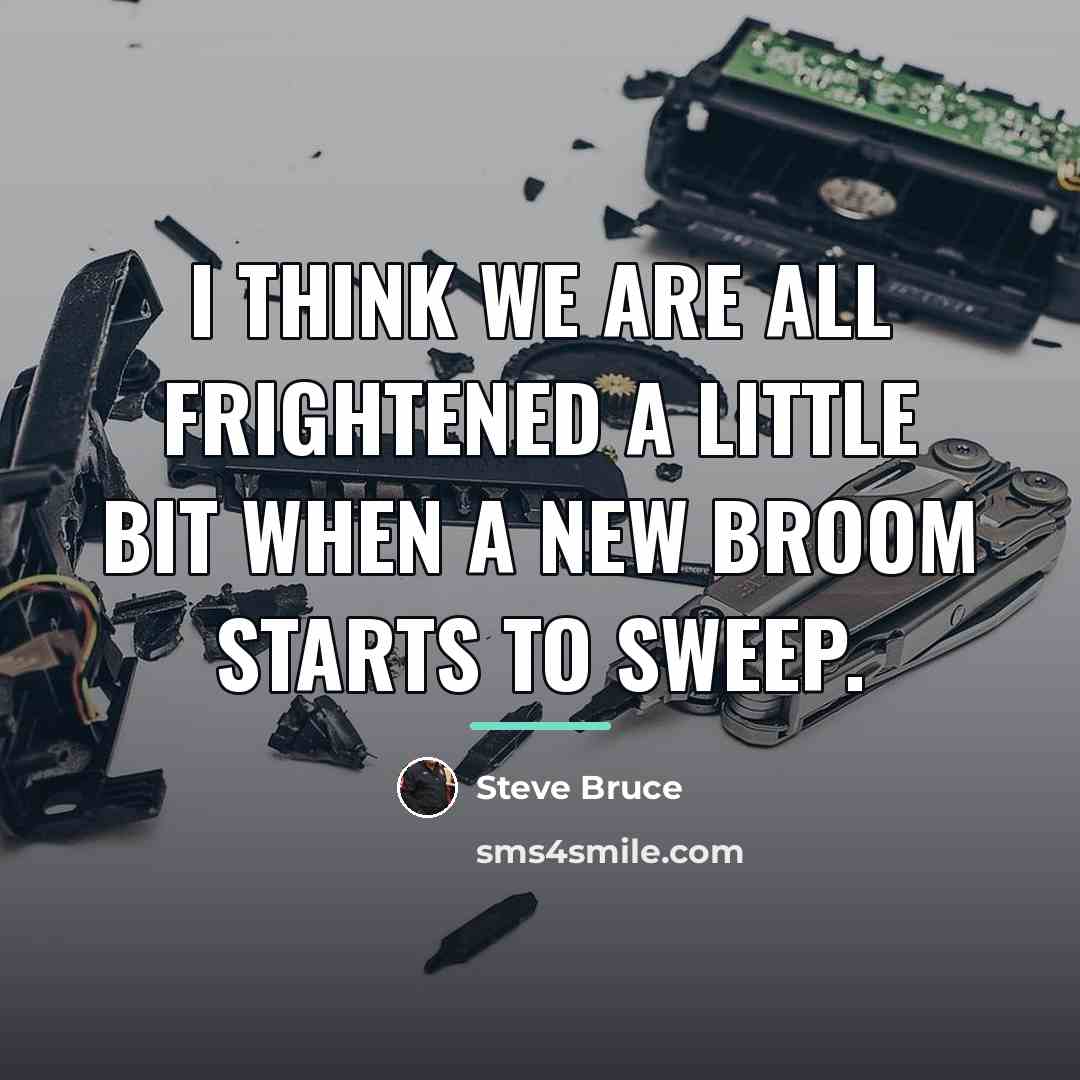 “I think we are all frightened a little bit when…” quote by Steve Bruce