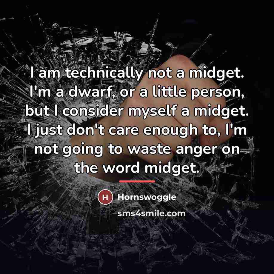 “I am technically not a midget. I'm a dwarf, or…” quote by Hornswoggle