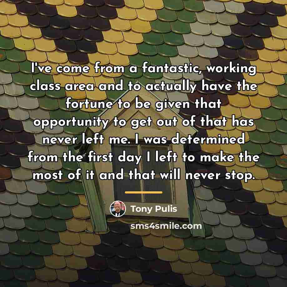 “I've come from a fantastic, working class area and to…” quote by Tony Pulis