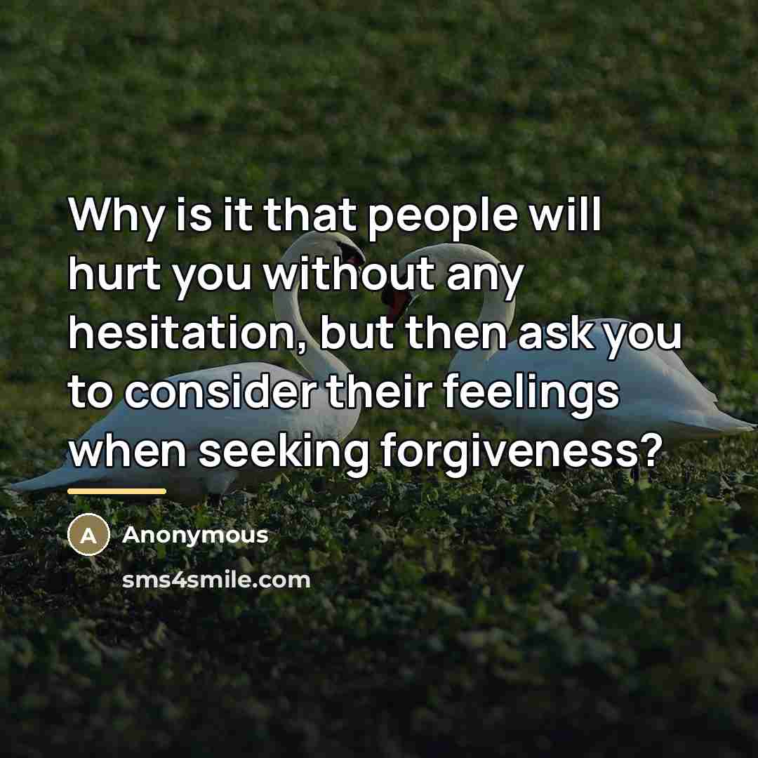 “Why is it that people will hurt you without any…” quote by Anonymous
