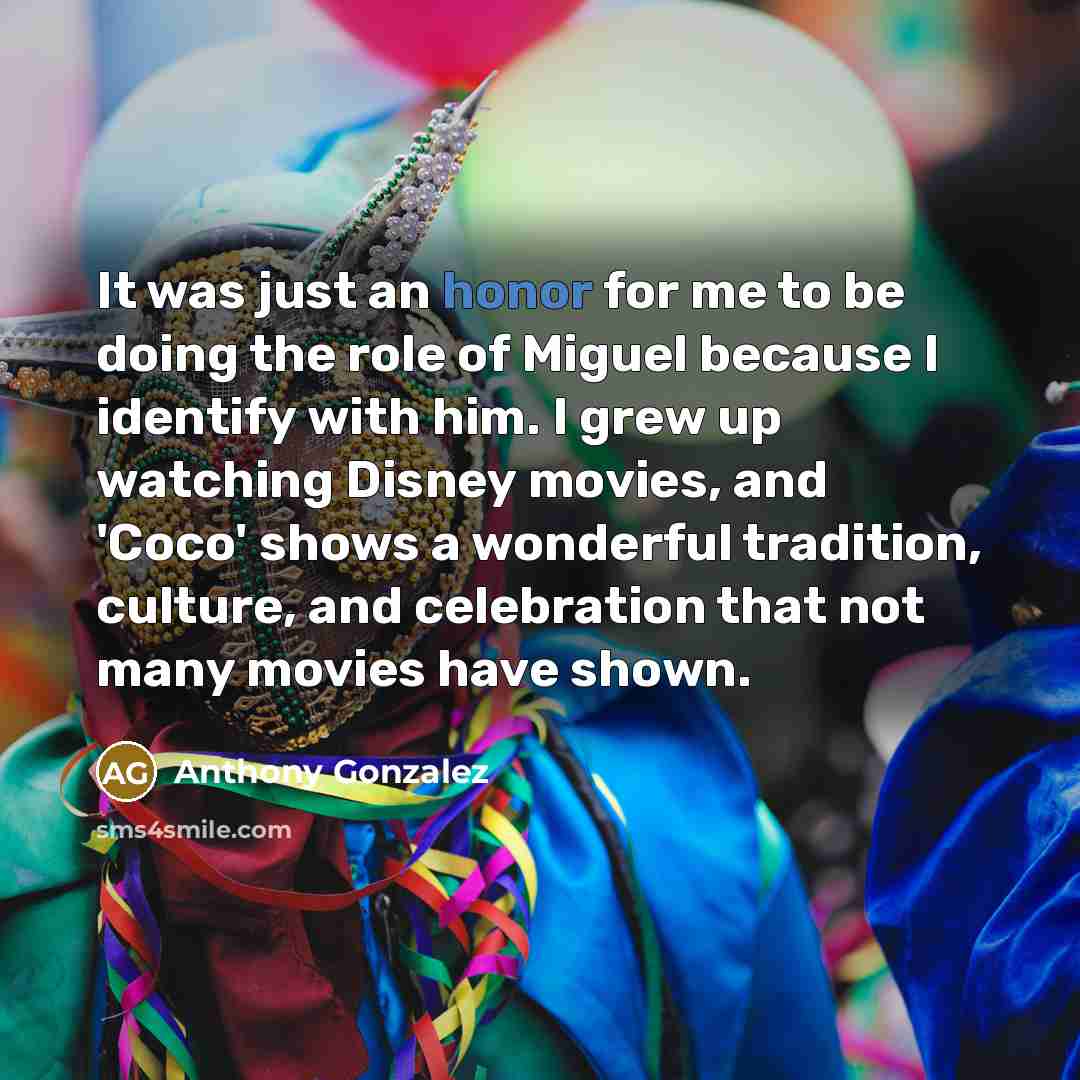 “It was just an honor for me to be doing…” quote by Anthony Gonzalez