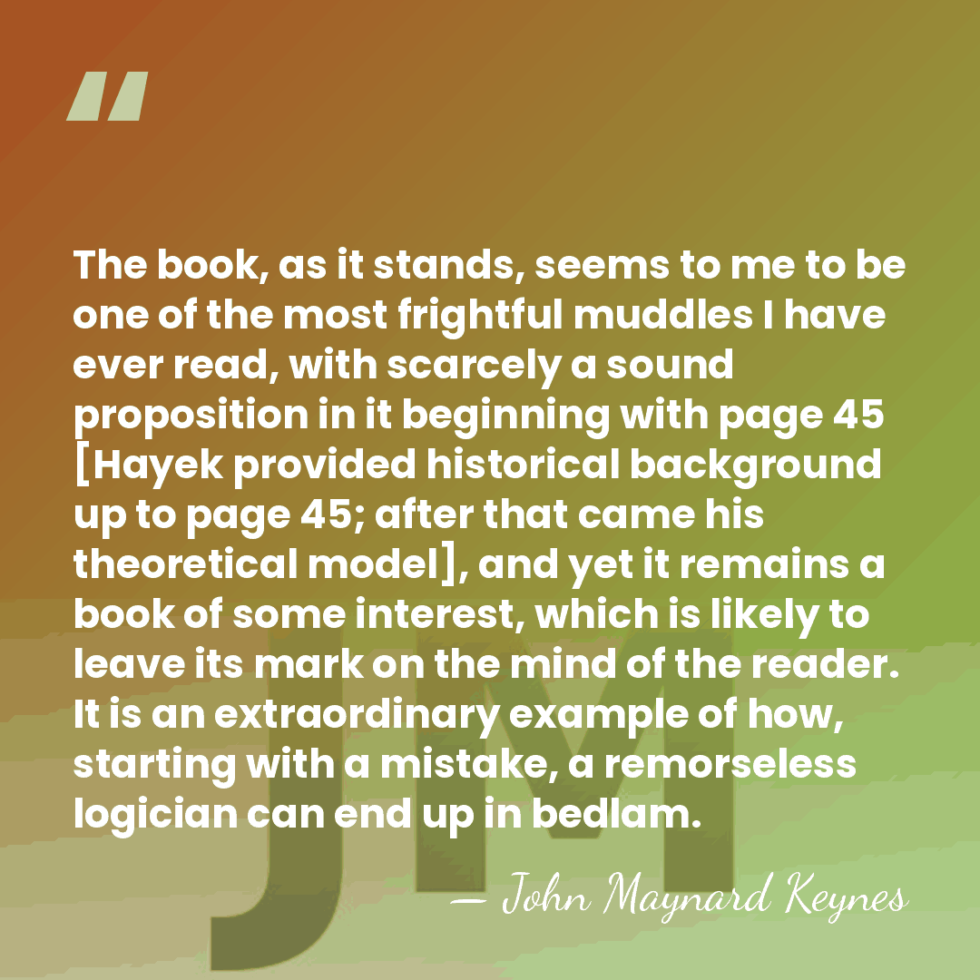 The book, as it stands, seems to me to be one of&hellip; - John Maynard Keynes