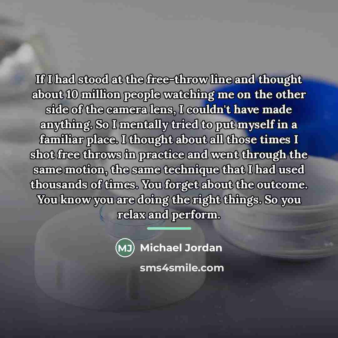 “If I had stood at the free-throw line and thought…” quote by Michael Jordan