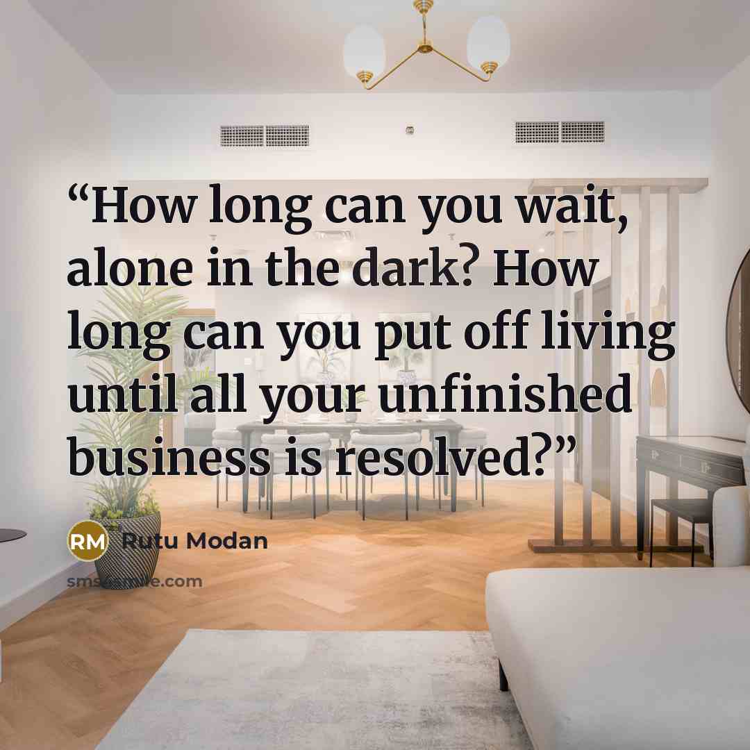 “How long can you wait, alone in the dark? How long can you put off living until all your unfinished business is resolved?” quote by Rutu Modan