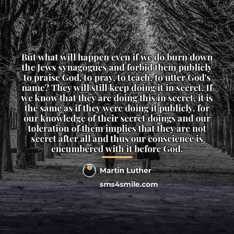 “But what will happen even if we do burn down…” quote by Martin Luther