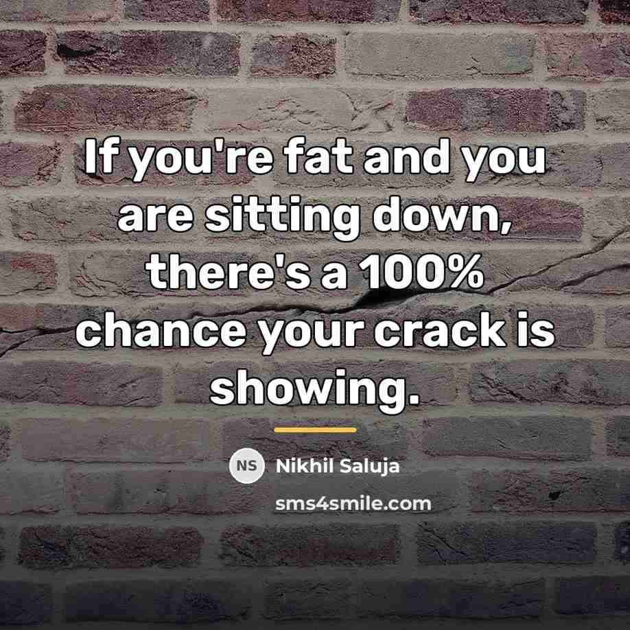 “If you're fat and you are sitting down, there's a…” quote by Nikhil Saluja