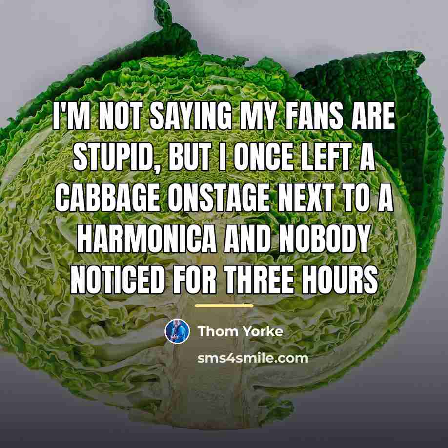 “I'm not saying my fans are stupid, but I once…” quote by Thom Yorke