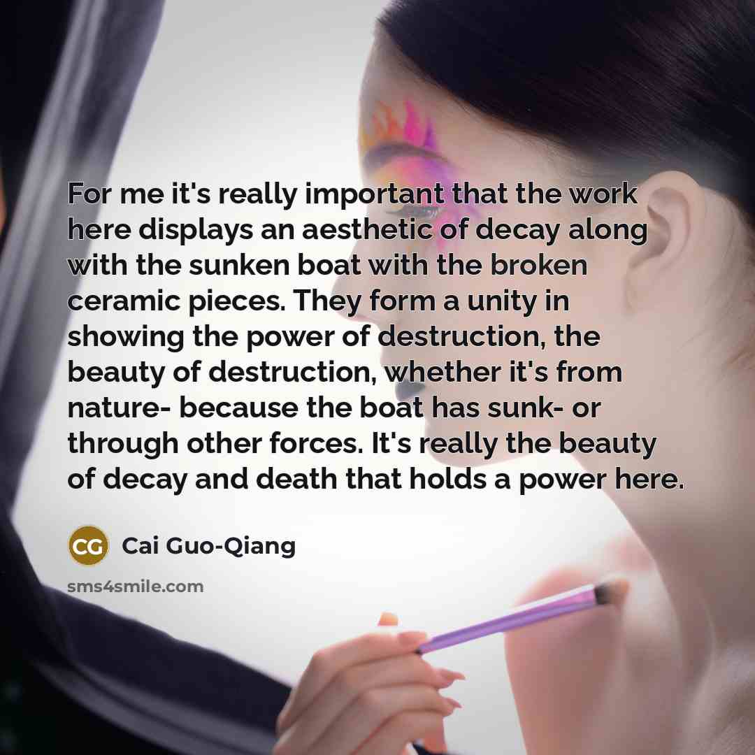 “For me it's really important that the work here displays…” quote by Cai Guo-Qiang