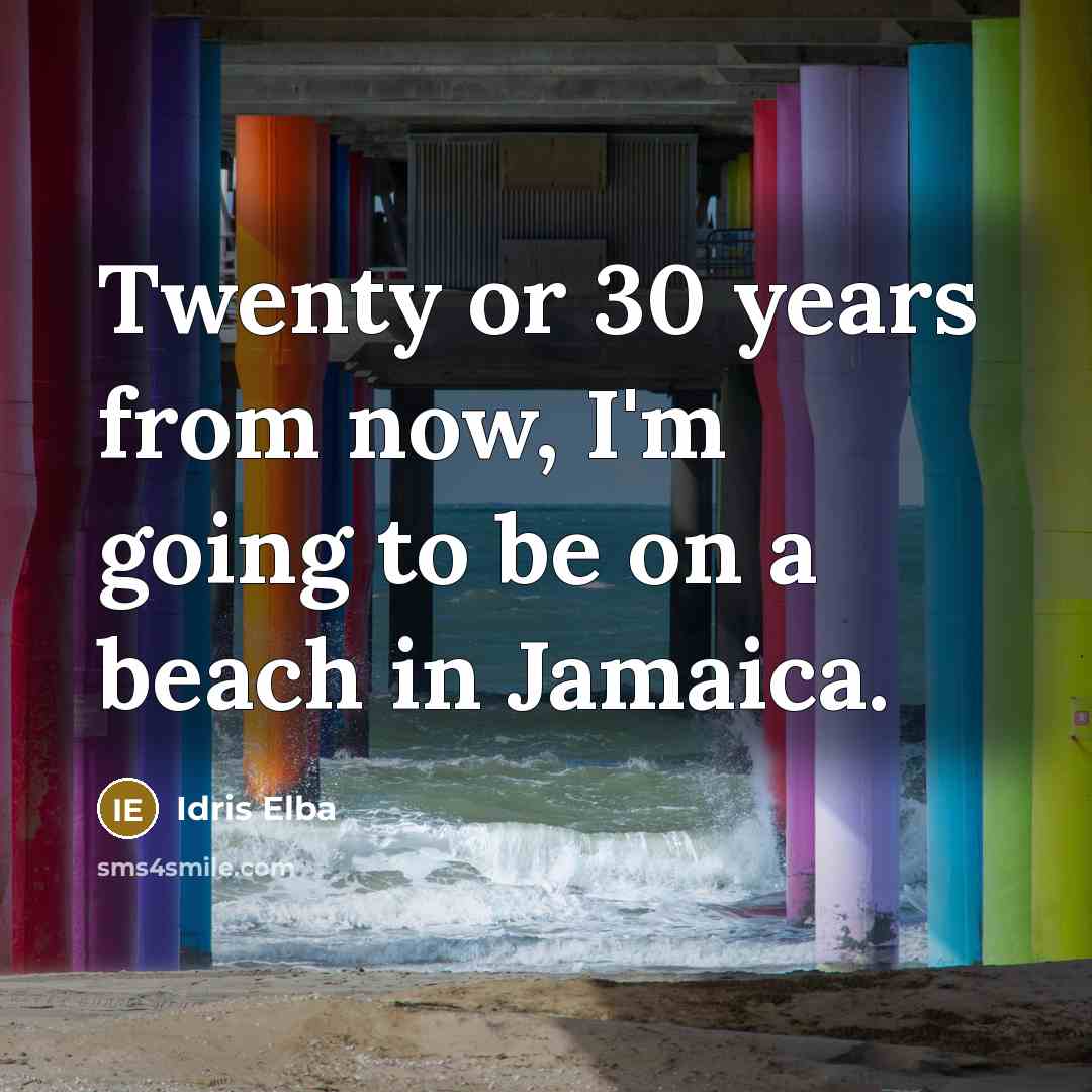 “Twenty or 30 years from now, I'm going to be…” quote by Idris Elba