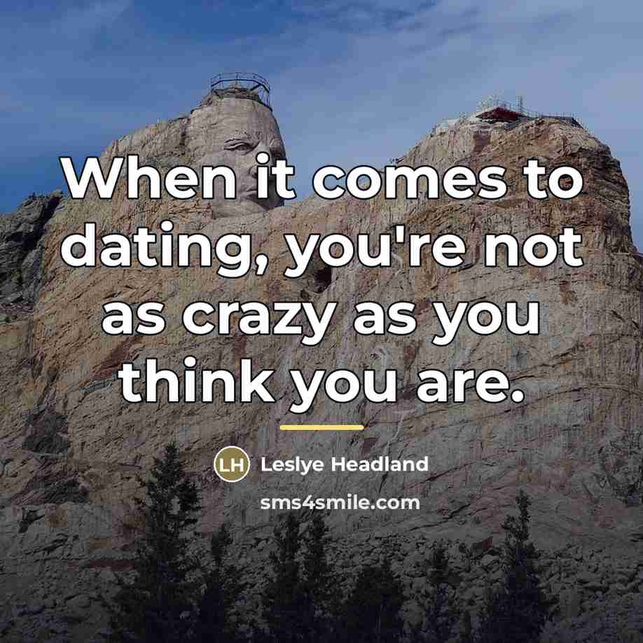 “When it comes to dating, you're not as crazy as…” quote by Leslye Headland