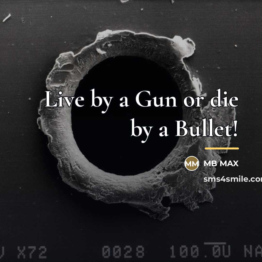 “Live by a Gun or die by a Bullet!…” quote by Mb Max