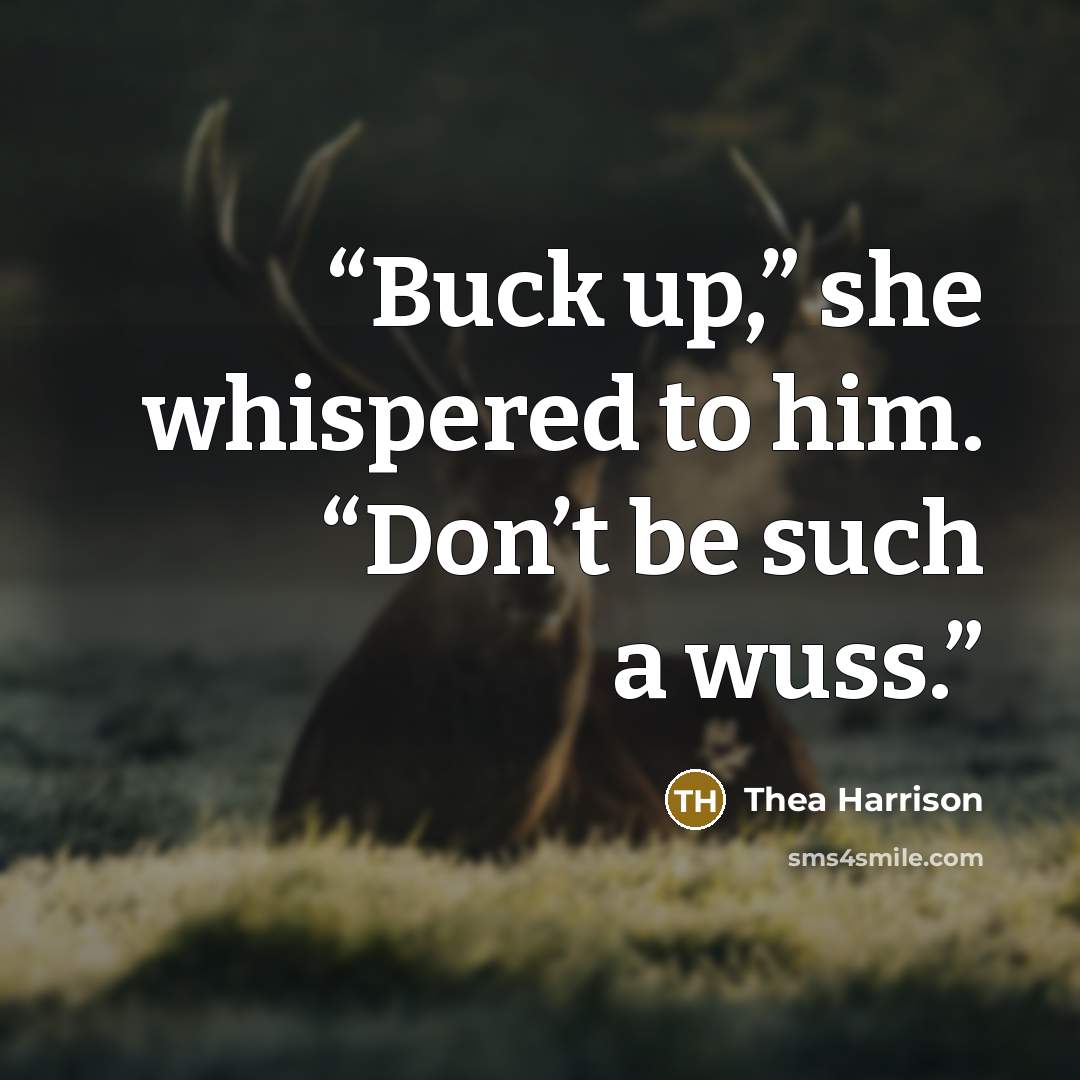 “Buck up,” she whispered to him. “Don’t be such a wuss.” quote by Thea Harrison