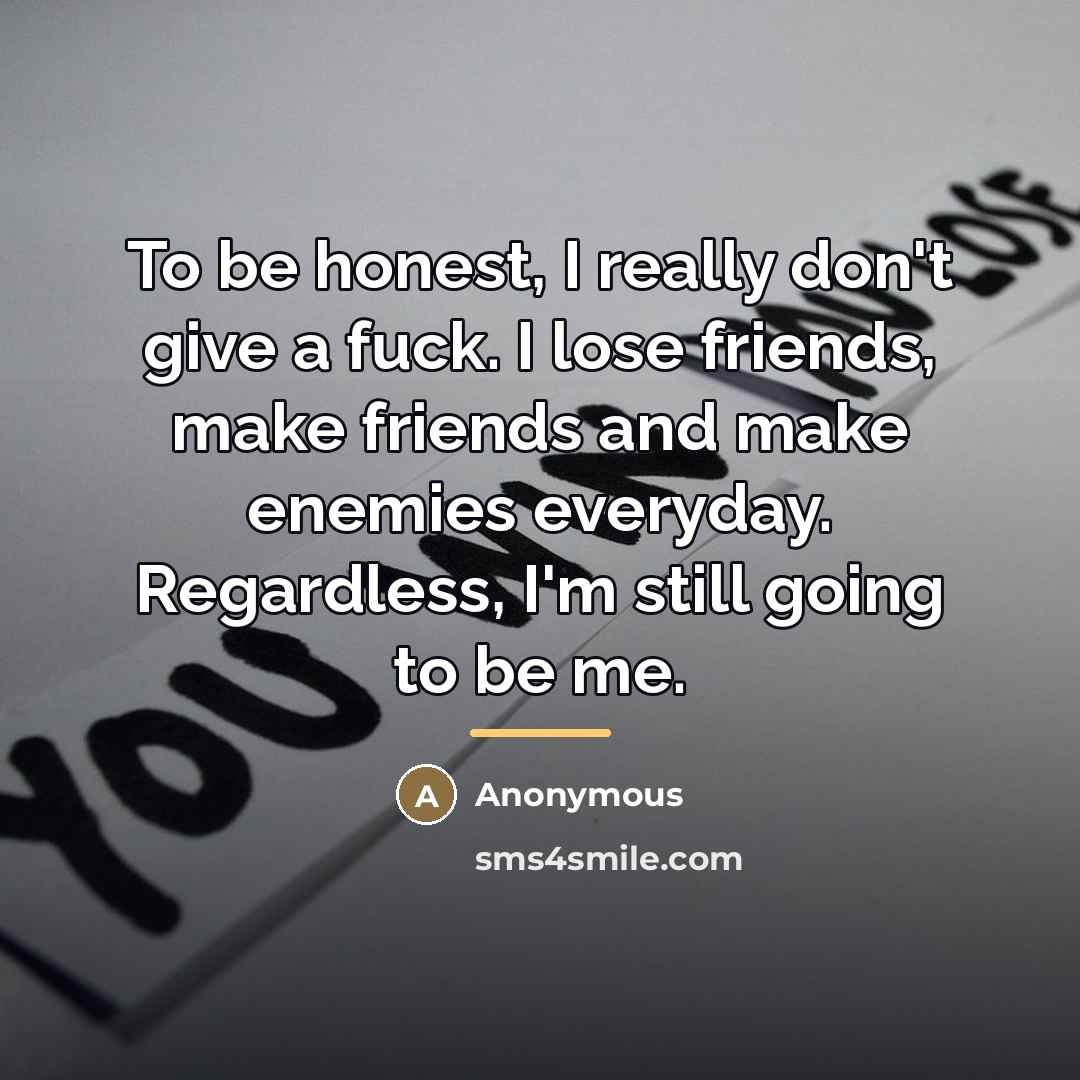 “To be honest, I really don't give a fuck. I…” quote by Angel Flores