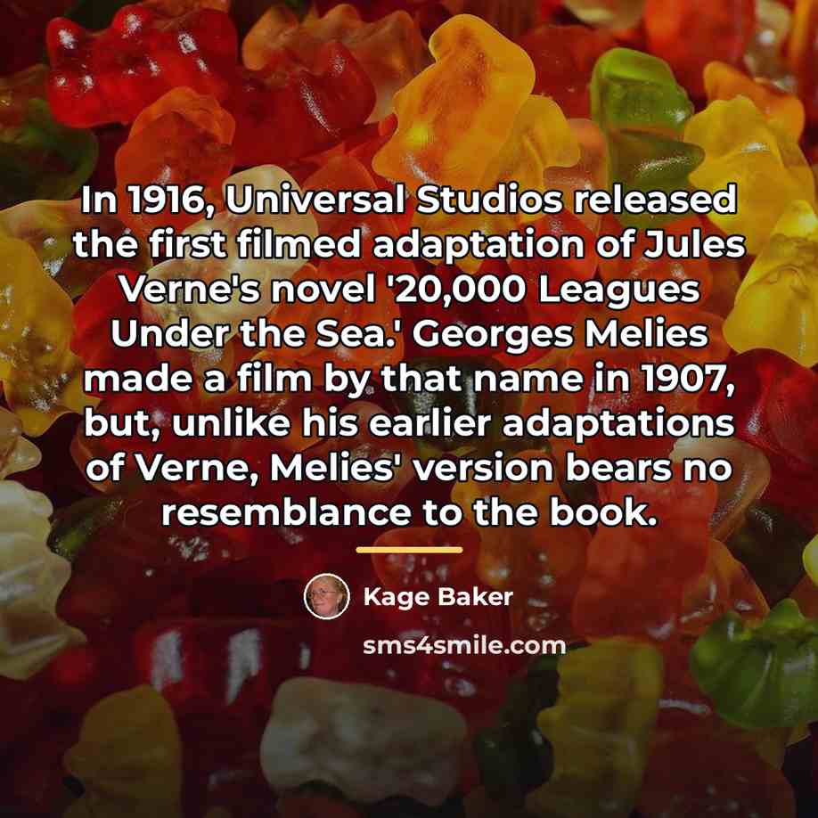 “In 1916, Universal Studios released the first filmed adaptation of…” quote by Kage Baker