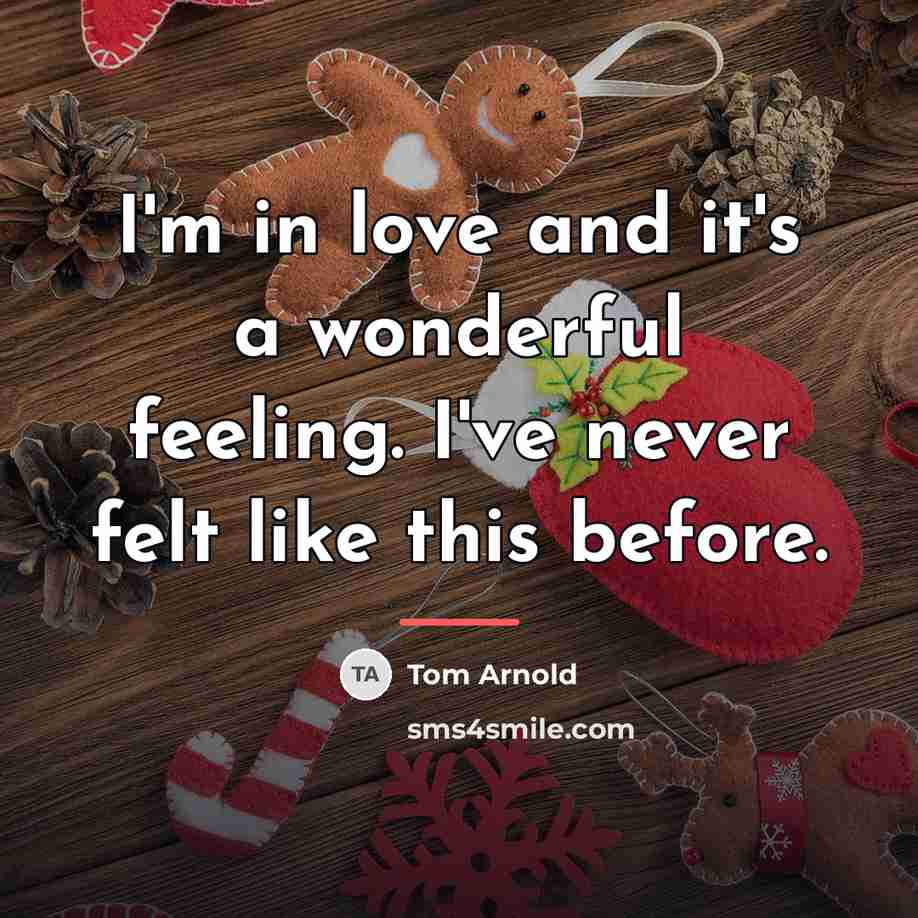 “I'm in love and it's a wonderful feeling. I've never…” quote by Tom Arnold