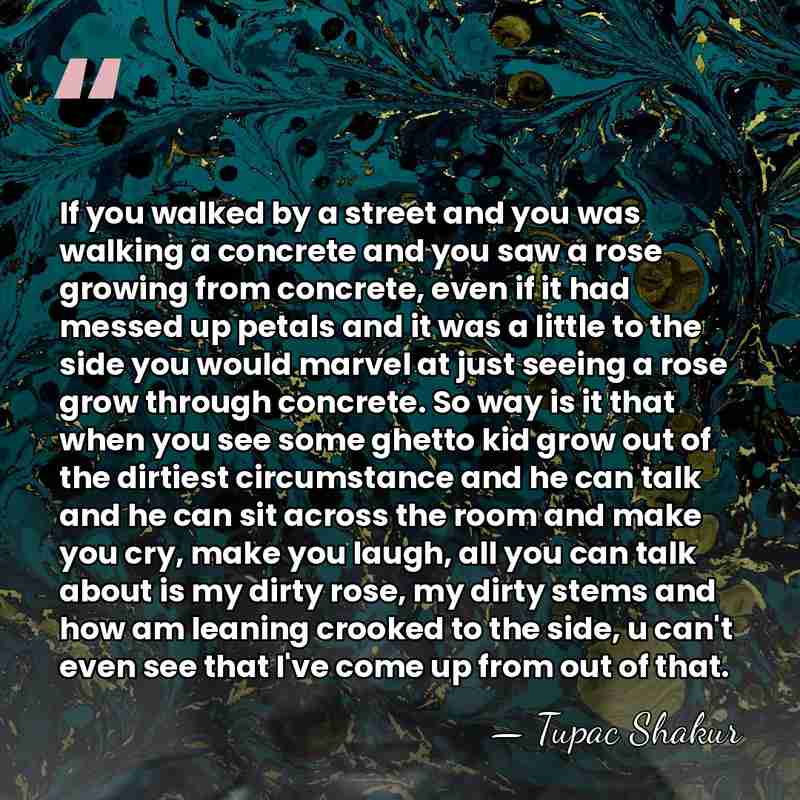 If you walked by a street and you was walking a concrete&hellip; - Tupac Shakur
