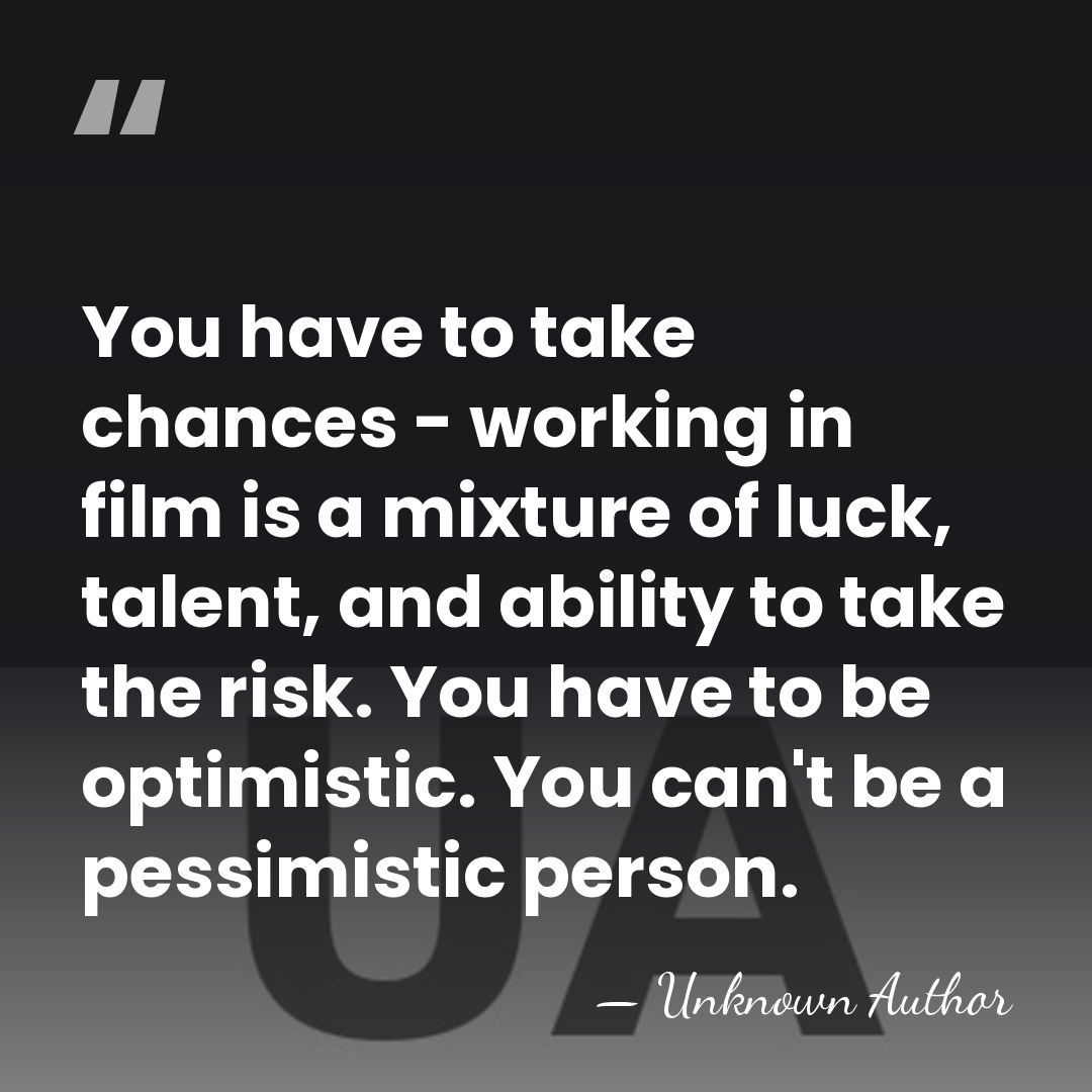 You have to take chances - working in film is a mixture&hellip; - Nathan Crowley