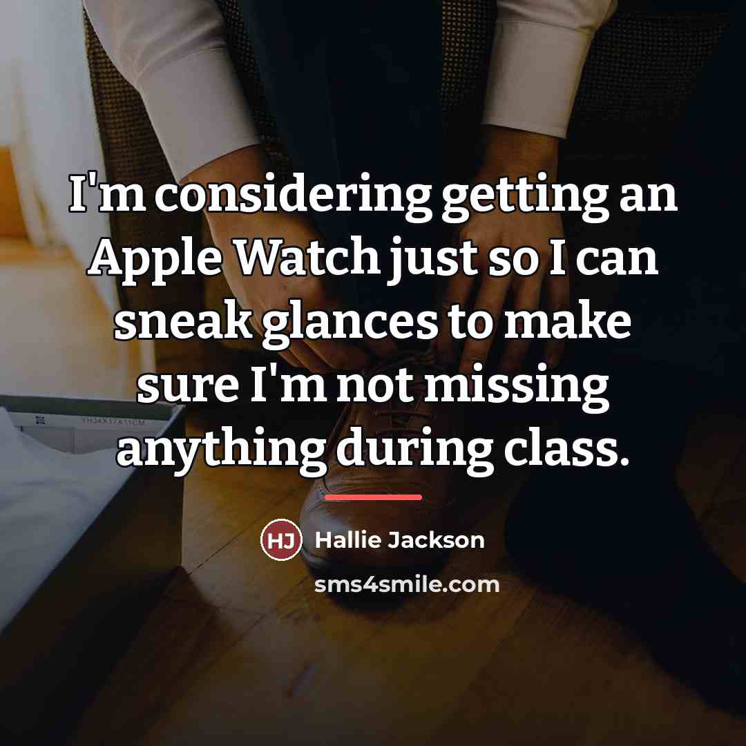 “I'm considering getting an Apple Watch just so I can…” quote by Hallie Jackson