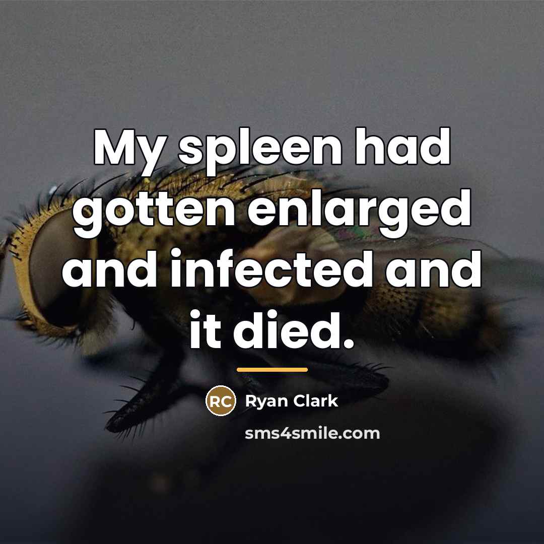 “My spleen had gotten enlarged and infected and it died.…” quote by Ryan Clark