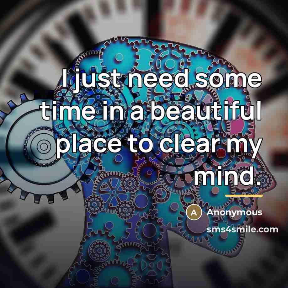 “I just need some time in a beautiful place to…” quote by Anonymous