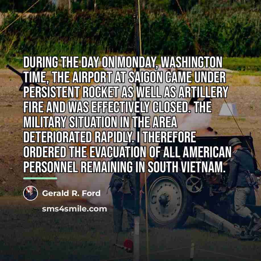 “During the day on Monday, Washington time, the airport at…” quote by Gerald R. Ford