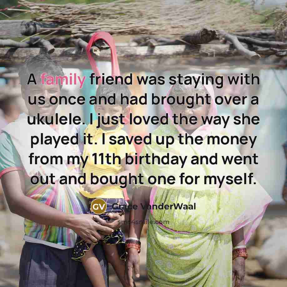 “A family friend was staying with us once and had…” quote by Grace VanderWaal