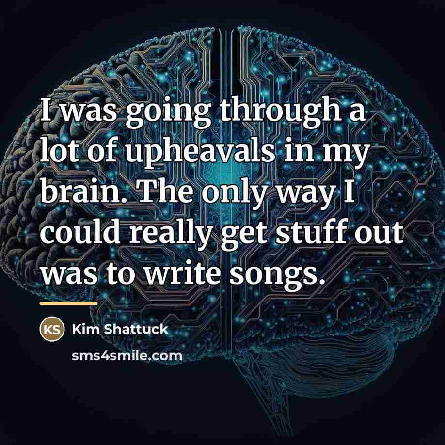 “I was going through a lot of upheavals in my…” quote by Kim Shattuck