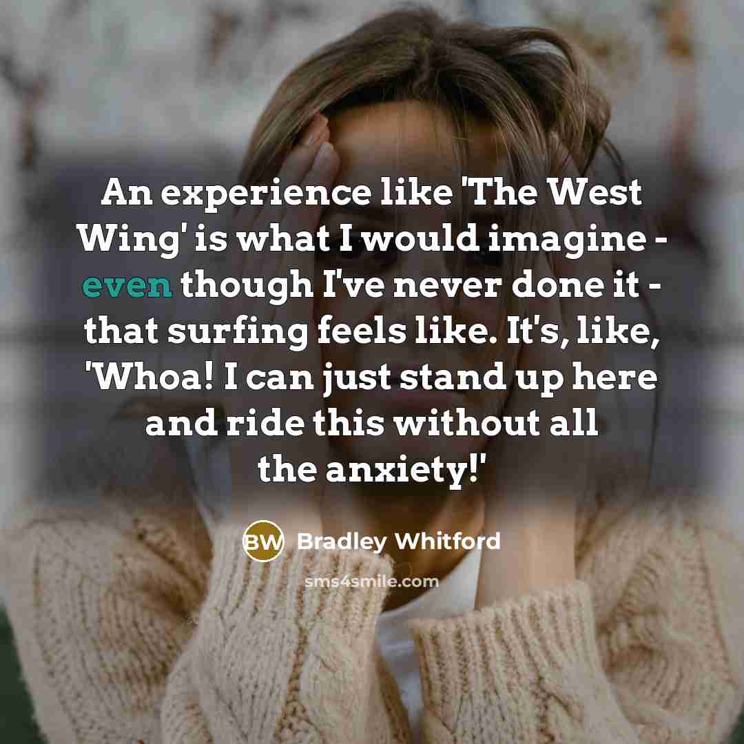 “An experience like 'The West Wing' is what I would…” quote by Bradley Whitford