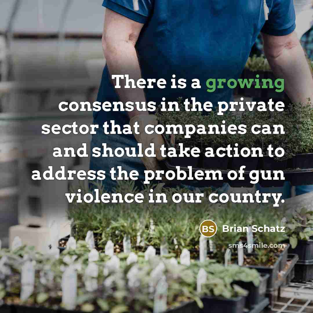 “There is a growing consensus in the private sector that…” quote by Brian Schatz