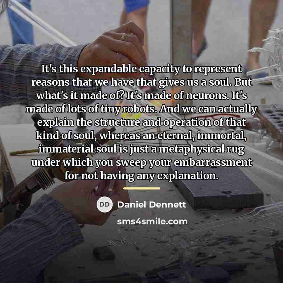 “It's this expandable capacity to represent reasons that we have…” quote by Daniel Dennett