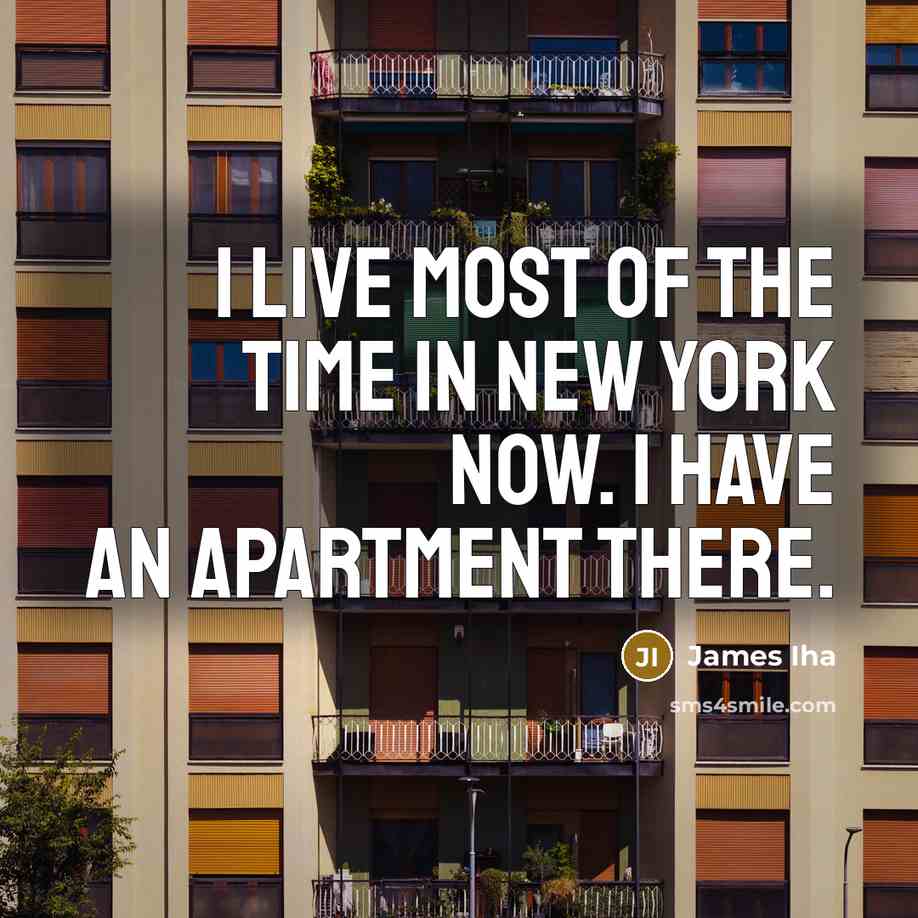 “I live most of the time in New York now.…” quote by James Iha