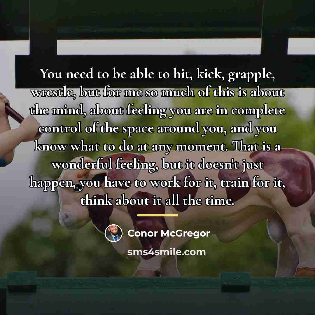 “You need to be able to hit, kick, grapple, wrestle,…” quote by Conor McGregor