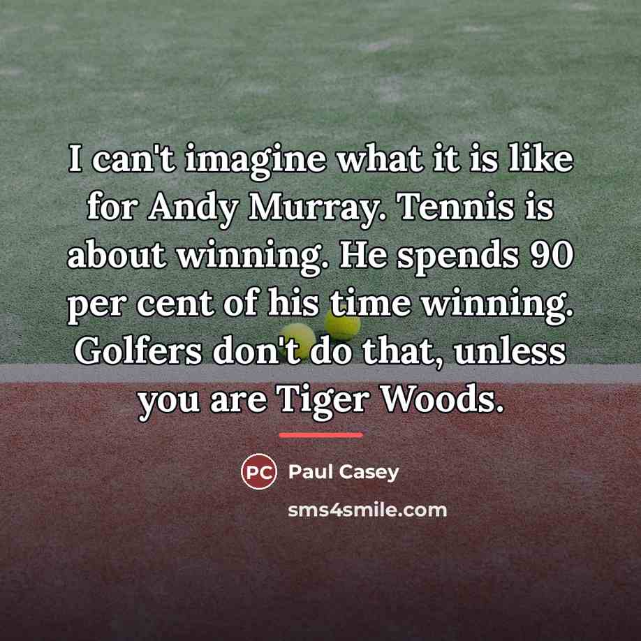 “I can't imagine what it is like for Andy Murray.…” quote by Paul Casey