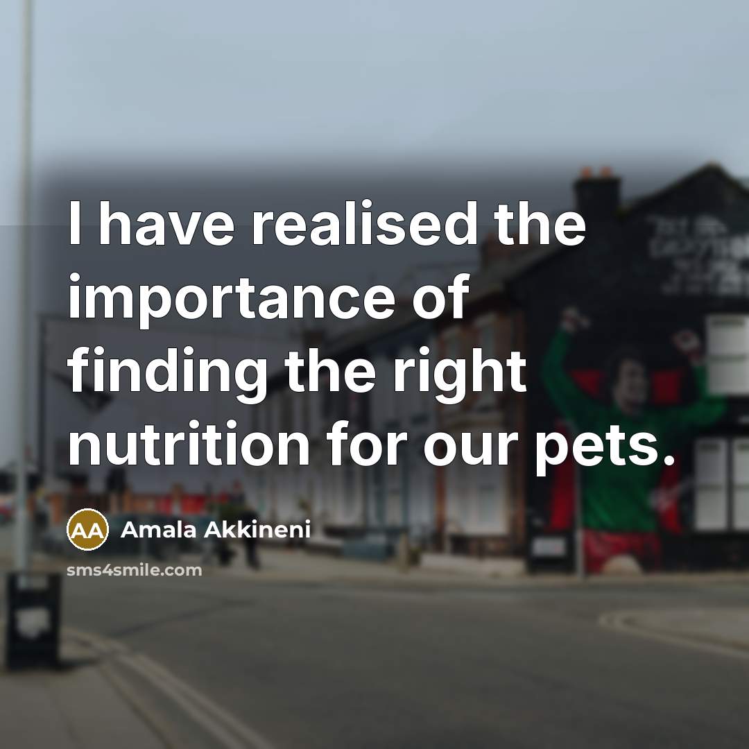 “I have realised the importance of finding the right nutrition…” quote by Amala Akkineni