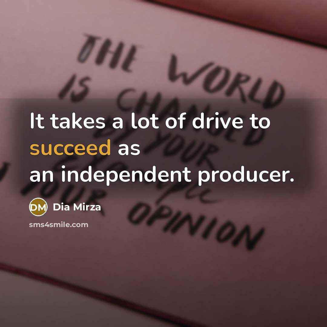 “It takes a lot of drive to succeed as an…” quote by Dia Mirza