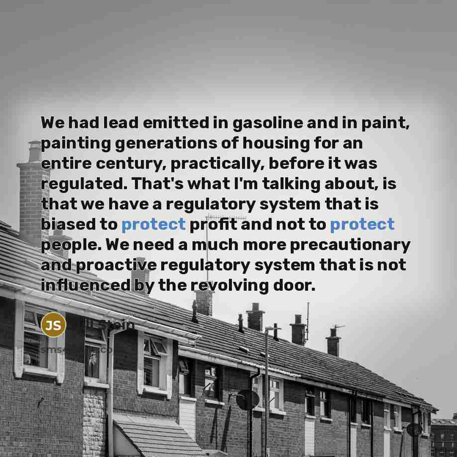 “We had lead emitted in gasoline and in paint, painting…” quote by Jill Stein