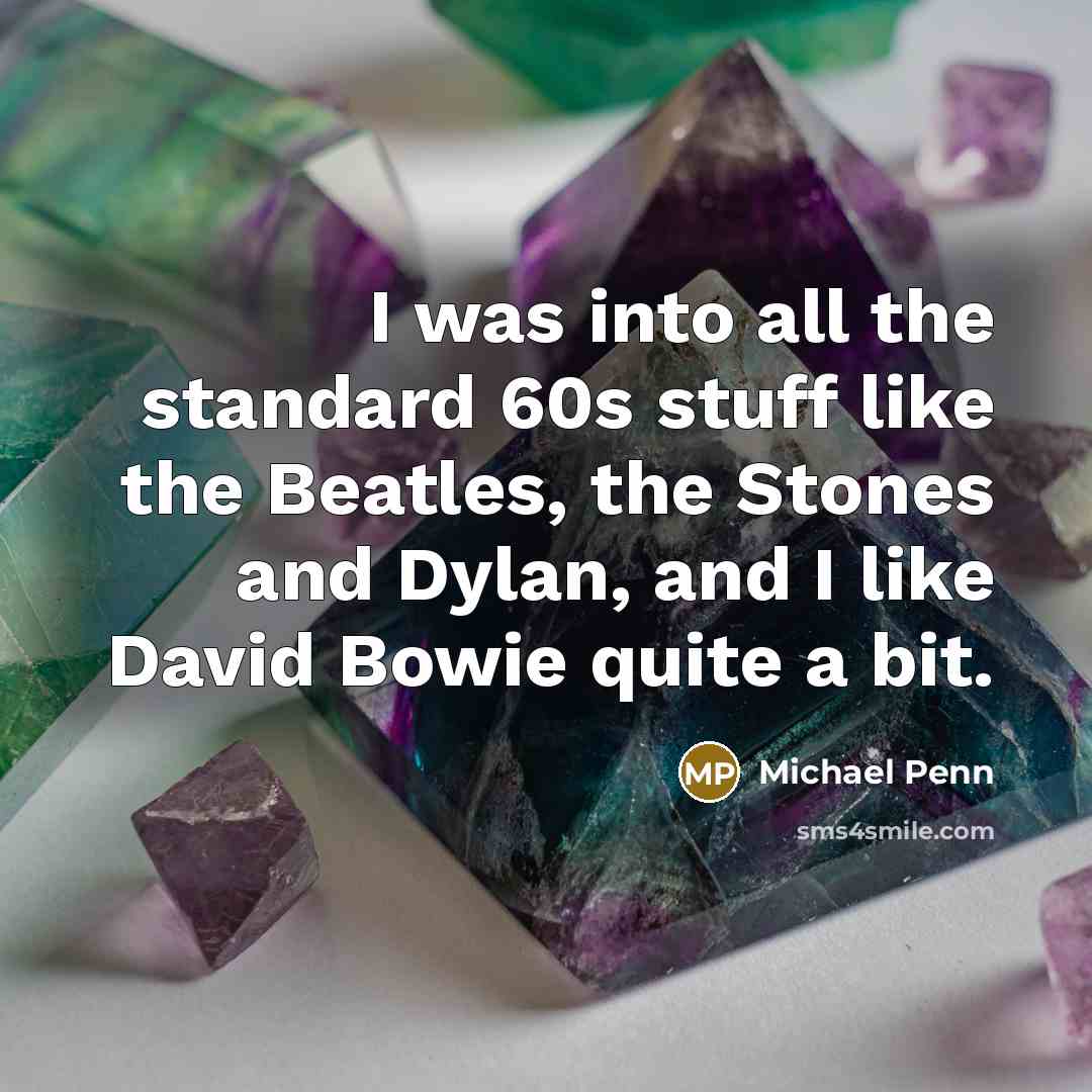 “I was into all the standard 60s stuff like the…” quote by Michael Penn