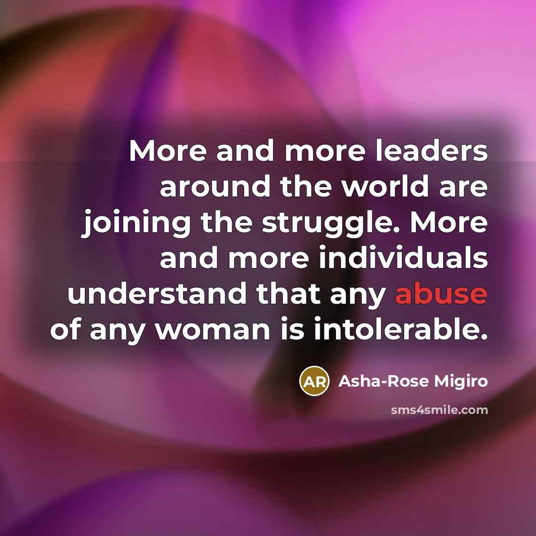 “More and more leaders around the world are joining the…” quote by Asha-Rose Migiro